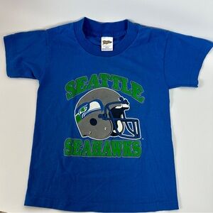 VTG Seattle Seahawks Shirt Made In USA Single Stitch Retro 80s 90s Kids S‎ 6-8